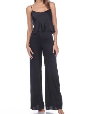 Cotton On Black Wide-Leg Pants with Spaghetti Strap Top (set)